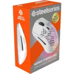 موس استیل سریز آروس3 رنگ سفید(برف) بی سیم- Aerox 3 snow SteelSeries